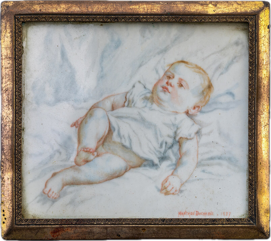 Baby portrait sticker